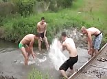 1 CA Gay foursome having some bb fun in countryside