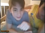 18 and 20 college boys play in bed-cum but no sex