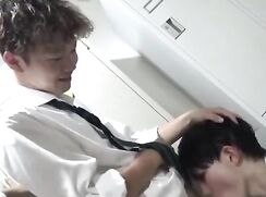 18 year old Japanese schoolboy bully blowjob