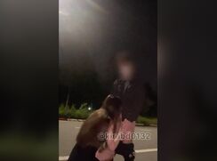 18 year old Vietnamese boy blown by ladyboy outside
