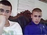 2 Serbian scally lads baited into showing bubble butts & coc
