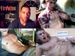 4 gorgeous guys jerking off on webcam