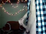 A beautiful boy with blue eyes masturbates 2