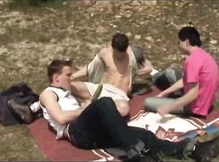 A Hike In The Wild Gay Porn Classic Group Fuck