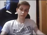 A really beautiful boy masturbates