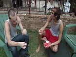 A twink porn is used and abused by a group of lads