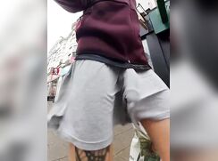 A Walk in the Village Right by the Cops-No Cum 200