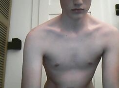A103. Cute boy wanking on webcam