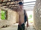 AA Vid - Cute boy wanks outside 