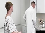 AA Vid - Gay porn cute twink barebacked in doctor office