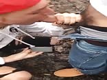 AA Vid - Twink boy fed sucks in public 