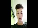 Adorable college guy spends quality time by himself