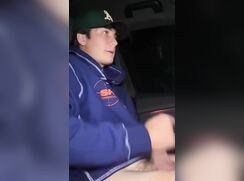 Alone in his car