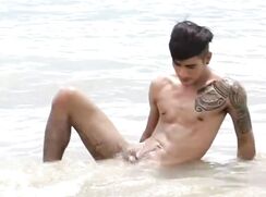 Asian Beach CUM!!