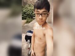 Asian Boy Goes Naked through the Village