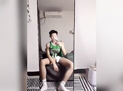 Asian Boy Masturbates and Cums