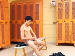 Asian Boy Wanks In The Lockerroom JH