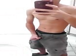 Asian twink porn makes a trip to the dorm bathroom