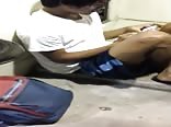 Asian twink wanking in public