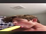ayden gags on a toy boys porn