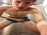 B G 0144 Changing Room Jack Off n Cum 1