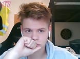 Baby faced Brit wanks and cums boys porn