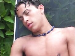 Backyard Shower And Stroke Gay Porn Solo
