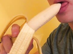 banana suck & CUM Boys Porn