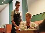 Bareback young twink boys porn on restaurant