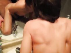 bathroom mirror doggy style