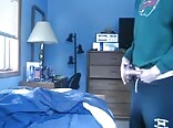 Beating off in my room while home on break boys porn