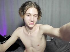 Beautiful 18 yo boy jerks and cums