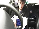 Big cum car jerk