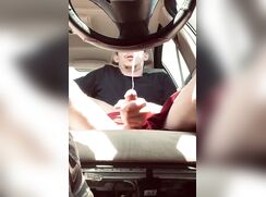 Big cum car jerker