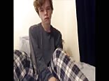 Big dick twink porn wake and wank in pajamas