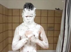 Bizarre shave cream wank