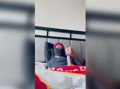 [Black cock] [166] Hands free load