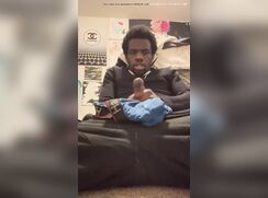 Black teen cums on his briefs