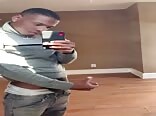 Black twink porn stroking his big cock to a nice load
