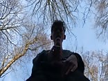 blond boy porn teen cranks one outside