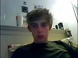 Blond cam twink porn with uncut cock blows his load on cam