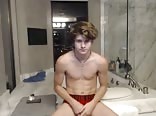 Blond Shane Cum in the Bathroom