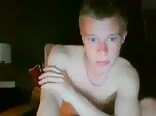 Blond twink plays with his naked body on cam