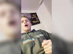 Blond Twink Shoots Cum in his Face 213
