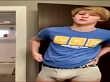 Blond Twink Wags His Smooth Cock