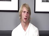 Blonde college jock jerking