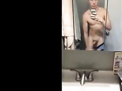 blonde guy talking to ...wanking cam