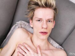 Blonde slim twink