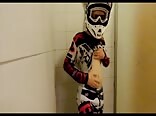 Blondy take a shower in MX gear and jerk off boys porn