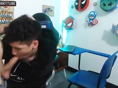 Blows his mate